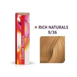 Безаміачна фарба для волосся Wella Professionals Color Touch Rich Naturals 9/36, Дуже світлий блондин золотисто-фіолетовий, 60 мл, Номер краски: 9/36, фото 
