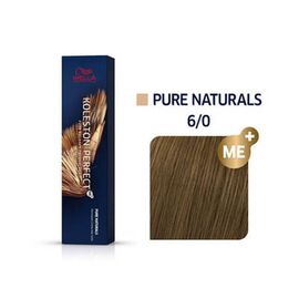 Фарба для волосся Wella Professionals Koleston Perfect ME+ Pure Naturals 6/0, Темний блонд натуральний , 60 мл, Номер краски: 6/0, фото 