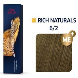 Фарба для волосся Wella Professionals Koleston Perfect ME+ Pure Naturals 6/2, Темний блондин матовий, 60 мл, Номер краски: 6/2, фото 