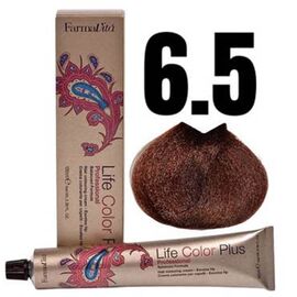 Стійка крем-фарба FarmaVita Life Color Plus 6.5, Темний блондин ( червоне дерево),100 мл, Номер краски: 6.5, фото 