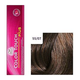 Інтенсивна тонуюча крем-фарба для волосся Wella Professionals Color Touch Plus 55/07, Світлий шатен натурально-коричневий, 60 мл, Номер краски: 55/07, фото 