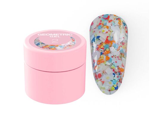 Блискітки для нігтів Luna Geometric Gel №2 5ml, Колекція гелів: Geometric Gel, Номер: 2, фото 