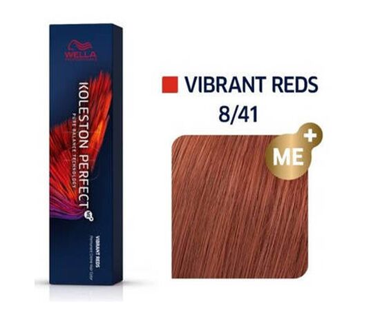 Крем-фарба для волосся Wella Professionals Koleston Perfect 8/41, Світлий блондин мідний попелястий, 60 мл, Номер краски: 8/41, фото 