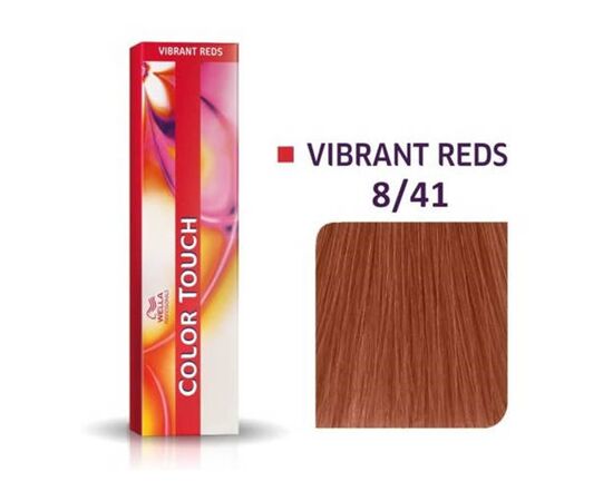 Безаміачна фарба для волосся Wella Professionals Color Touch Vibrant Reds 8/41,Світлий блондин мідно-попелястий, 60мл., Номер краски: 8/41, фото 