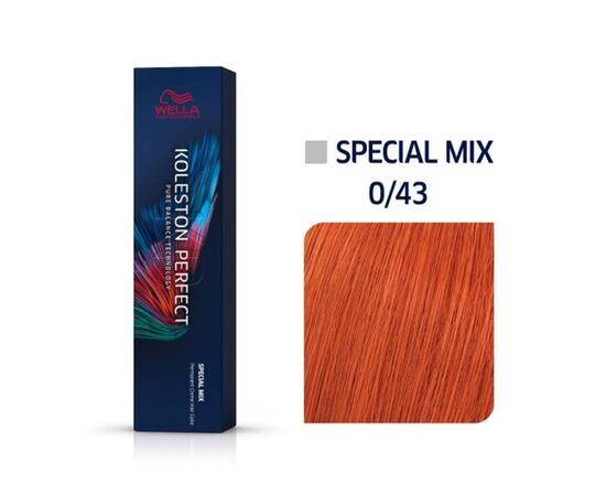 Стійка крем-фарба для волосся Wella Professionals Koleston Perfect Special Mix 0/43, Мідно-золотистий, 60 мл, Номер краски: 0/43, фото 
