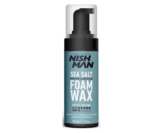 Піна для укладки волосся Nishman Foam Wax Sea Salt з морською сіллю, 150 мл, фото 