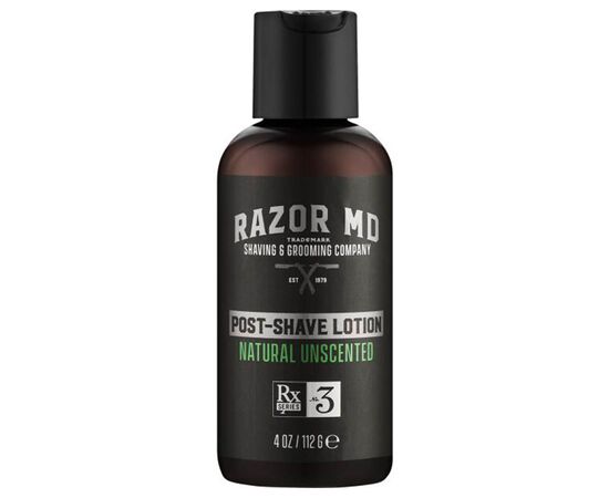 Лосьйон після гоління, без запаху Razor MD Post Shave Lotion Natural Unscented, 118 мл, фото 