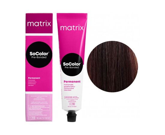 Стійка фарба для волосся Matrix SoColor Pre-Bonded 6AM, Темний Попелястий Блондин Мокка, 90 мл, Номер краски: 6AM, фото 