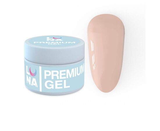 Гель для нарощування Luna Premium Gel №10 ,15мл, Об'єм: 15 мл, Колекція гелів: Premium Gel, Номер: 10, фото 