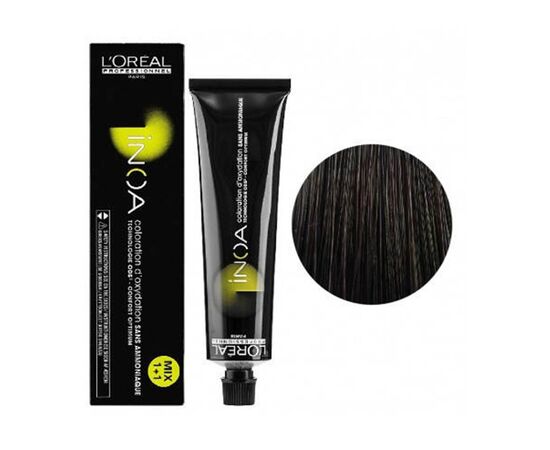 Крем-фарба для волосся  L'Oreal Inoa без аміаку 2  Брюнет глибокий, 60 мл, Номер краски: 2, фото 