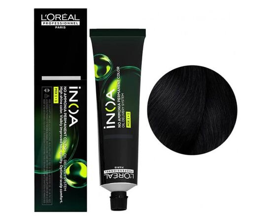 Фарба без аміаку L'Oreal Professionnel Inoa 2.10, Брюнет попелястий натуральний, 60 мл, Номер краски: 2.10, фото 