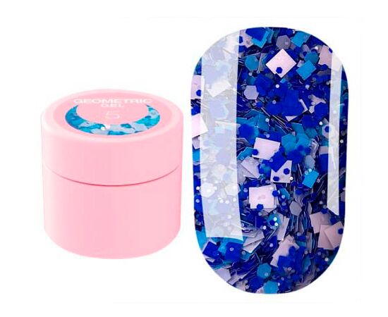 Блискітки для нігтів Luna Geometric Gel №5 5ml, Колекція гелів: Geometric Gel, Номер: 5, фото 