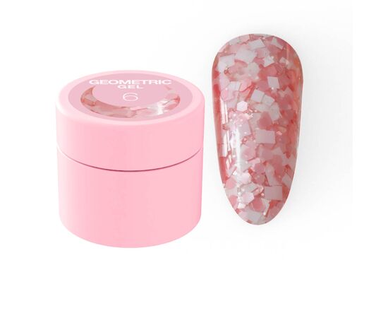 Блискітки для нігтів Luna Geometric Gel №6 5ml, Колекція гелів: Geometric Gel, Номер: 6, фото 