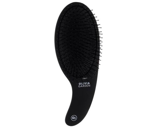 Щітка масажна Olivia Garden EXPERT CARE CURVE Nylon Bristles Matt Black, фото 