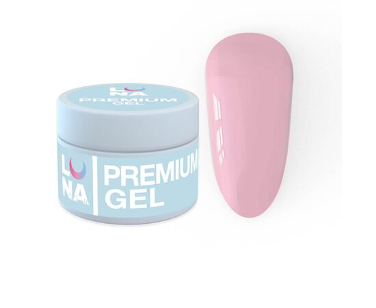 Гель для нарощування Luna Premium Gel №15 (15ml), Об'єм: 15 мл, Колекція гелів: Premium Gel, Номер: 15, фото 