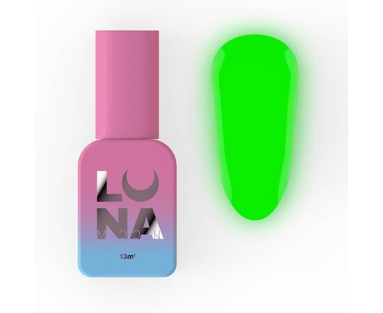 Топ для гель-лаку Luna Top Shine Dark Green що світиться у темряві  13 мл, фото 