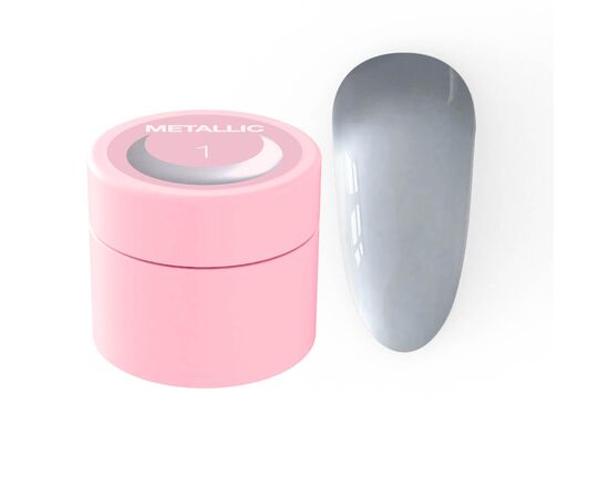 Гель-фарба для нігтів Luna Metallic Gel №1 5ml, фото 