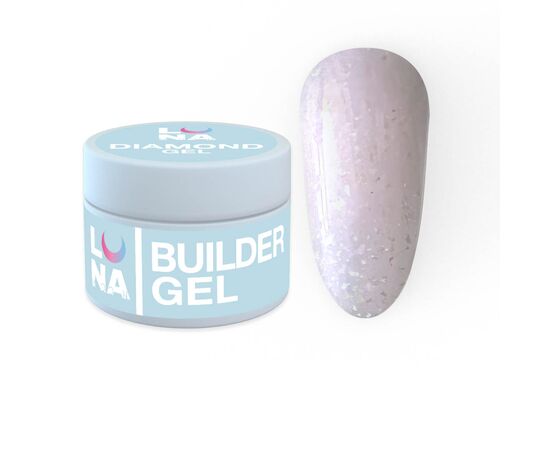 Гель для нарощування Luna  Diamond Gel №10 15ml, Об'єм: 15 мл, Колекція гелів: Diamond Gel, Номер: 10, фото 