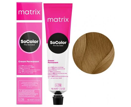 Стійка фарба для волосся Matrix SoColor Pre-Bonded 8NW, Світлий Блондин Натуральний Теплий, 90 мл, фото 