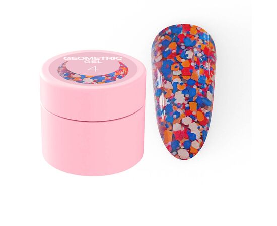 Блискітки для нігтів Luna Geometric Gel №4 5ml, Колекція гелів: Geometric Gel, Номер: 4, фото 