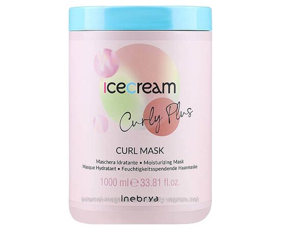Маска для кучерявого волосся Inebrya Ice Cream Curly Plus Curl Mask, 1000 мл, Об'єм: 1000 мл, фото 