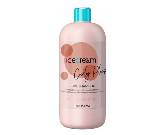 Шампунь для вьющихся волос Inebrya Ice Cream Curly Plus Curl Shampoo, 1000 мл, Объём: 1000 мл, фото 