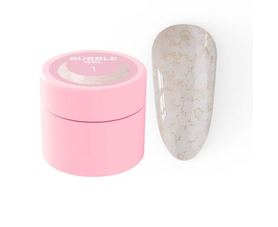 Блискітки для нігтів Luna Bubble Gel №1 5ml, Колекція гелів: Bubble Gel, Номер: 1, фото 