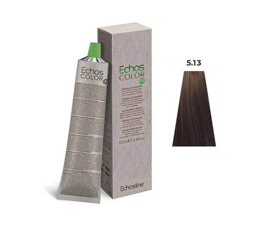 Крем-фарба для волосся Echosline Echos Color Colouring Cream,  5.13 Світлий каштан бежевий, 100 мл, Номер краски: 5.13, фото 
