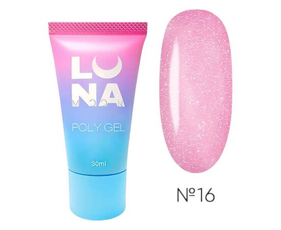 Полігель для нарощування LUNA Poly Gel № 16, 30 мл, Вид акрігелю: Густий, Номер: 16, фото , изображение 2