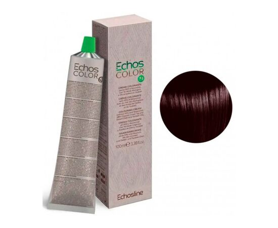 Крем-фарба для волосся Echosline Echos Color Colouring Cream,4.72 Теплий коричневий середній каштан, 100 мл, Номер краски: 4.72, фото 