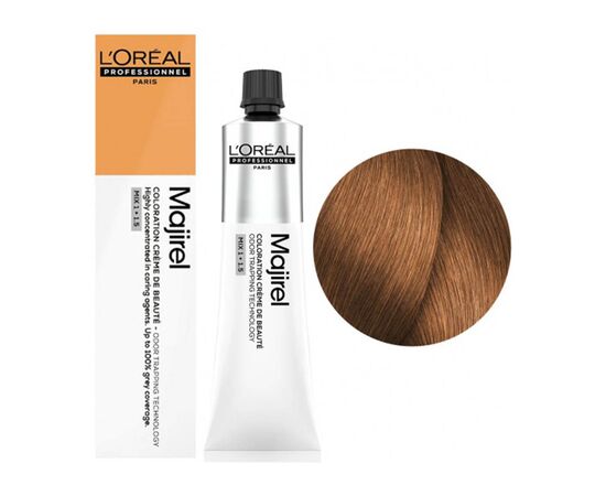 Крем-фарба для волосся L'Oreal Professionnel Majirel 8.34 Світлий блондин золотисто-мідний, 60 мл, Об'єм: 60 мл., Номер краски: 8.34, фото 