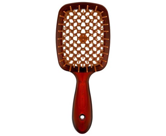 Гребінець Janeke Superbrush The Original Italian Patent Small коричневий з бежевим, фото 