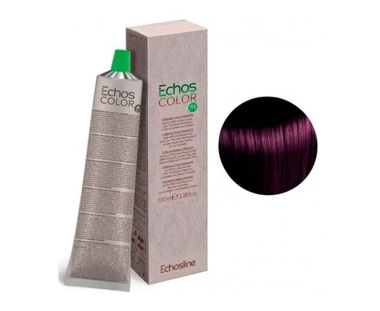 Крем-фарба для волосся Echosline Echos Color Colouring Cream,  5.22 Світло-каштановий насичений фіолетовий, 100 мл, Номер краски: 5.22, фото 