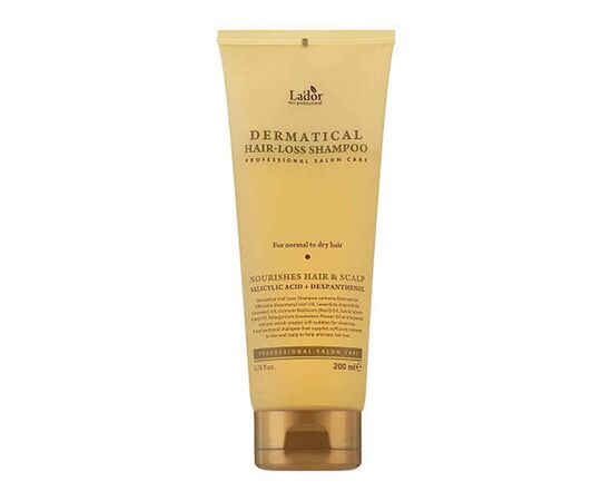 Безсульфатний шампунь проти випадіння волосся La'dor Dermatical Hair-Loss Shampoo, 200 мл, фото 