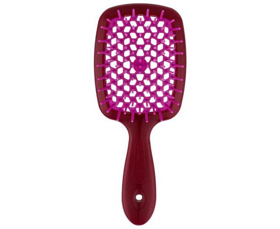 Гребінець Janeke Superbrush The Original Italian Desing бургунді з рожевим, фото 