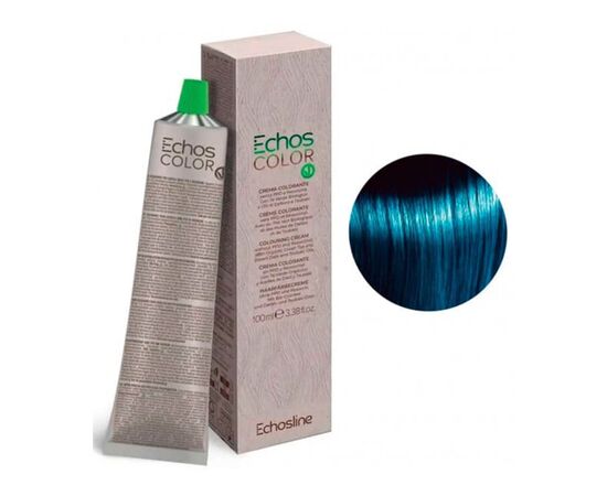 Крем-фарба для волосся Echosline Echos Color Colouring Cream TURQUOISE , Бірюзова, 100 мл, Номер краски: TURQUOISE, фото 