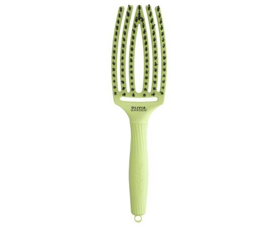 Щітка FINGERBRUSH Care Iconic Boar&Nylon Green Pistachio, фото 