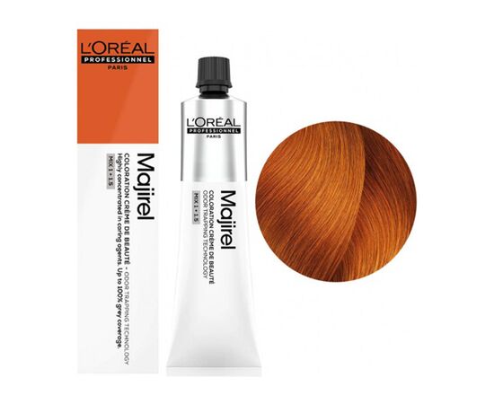 Крем-фарба для волосся L'Oreal Professionnel Majirel 7.40, Блондин мідний натуральний, 60 мл, Об'єм: 60 мл., Номер краски: 7.40, фото 