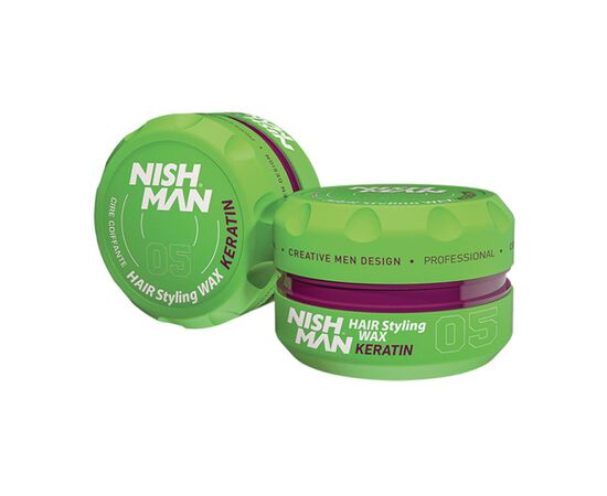 Віск для укладання волосся Nishman Hair Styling Wax Keratine 05, 100 мл, фото 