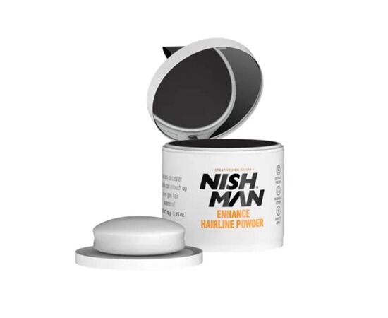 Пудра для маскування волосся Nishman Enhance Hairline Powder medium brown (коричнева), 10г, фото 