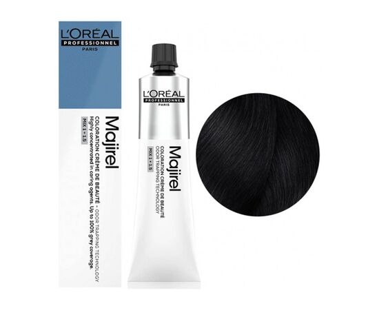 Крем-фарба для волосся  L'Oreal  Professionnel Majirel  2.10, Брюнет інтенсивний попелястий, 60ml, Об'єм: 60 мл., Номер краски: 2.10, фото 