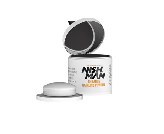 Пудра для маскування волосся Nishman Enhance Hairline Powder black (чорна), 10г, фото 
