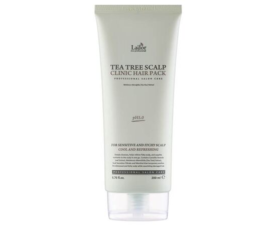 Маска-пілінг для шкіри голови з чайним деревом La'dor Tea Tree Scalp Clinic Hair Pack, 200 мл, фото 