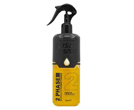 Кондиціонер 2-х фазний для волосся та бороди NISHMAN Beard & Hair Conditioner №2 (Арган), 400 мл, фото 