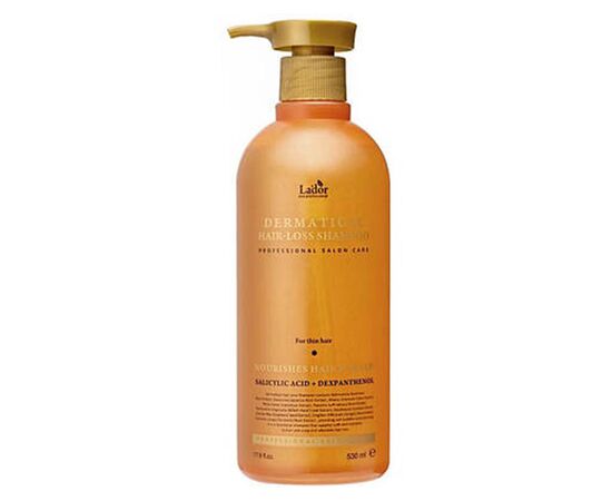 Зміцнювальний шампунь для тонкого волосся La'dor Dermatical Hair-Loss Shampoo For Thin Hair, 530 мл, фото 