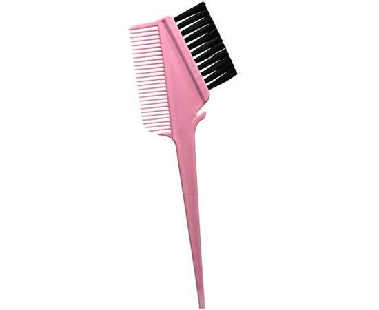 Щітка для фарбування волосся Salon Professional  з гребінцем рожева, фото 