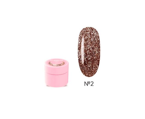Блискітки для нігтів Platinum Gel №2 5ml, Колекція гелів: Platinum Gel, Номер: 2, фото 