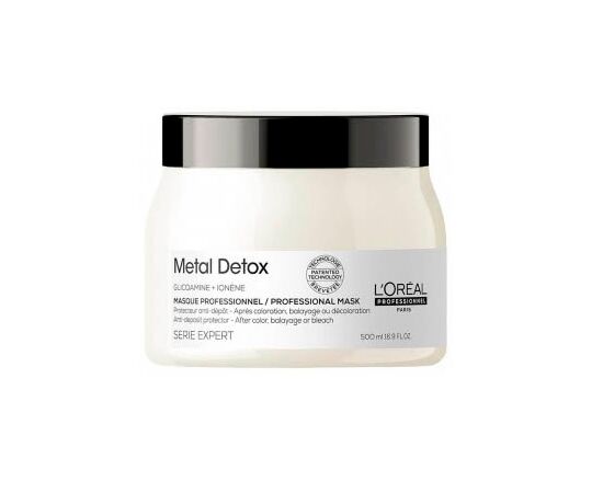 Маска L'Oreal Professionnel Serie Expert Metal Detox Mask для попередження металевих накопичень у волоссі після фарбування та освітлення,500 мл, фото 