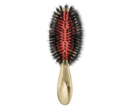 Щітка Janeke Superbrush The Original Italian Desing золото (щетина кабан/нейлон) маленька, фото 