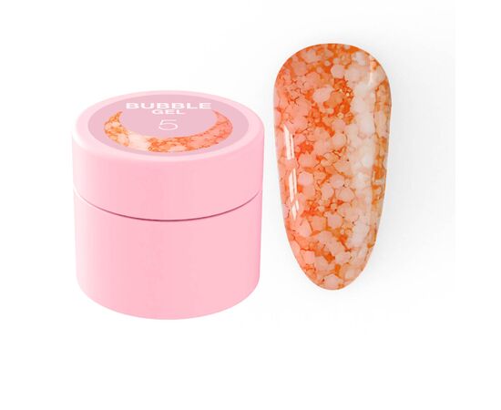 Блискітки для нігтів Bubble Gel №5 5ml, Колекція гелів: Bubble Gel, Номер: 5, фото 